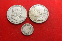 Lot of 3 90% Silver Coins