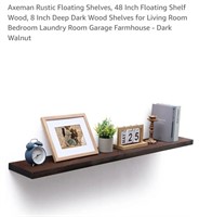 NEW 48" Rustic Floating Shelf, Dark Walnut