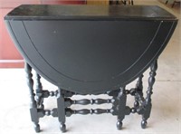Black Painted Oval Gate Leg Table