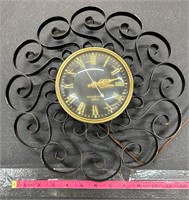 Vintage Metal GE Telechron Wall Clock