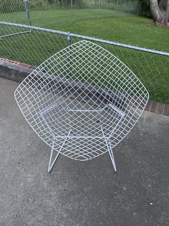 KNOLL Harry BERTOIA Diamond Chrome Lounge Chair ~