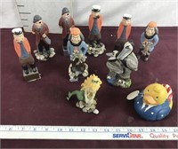 Assorted Mostly Wood Nautical Figurines