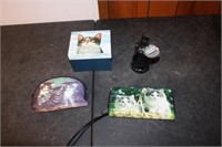 Cat purse/wallet, cat box, cat soap dispenser