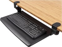 Compact Clamp-On Adjustable Keyboard Tray