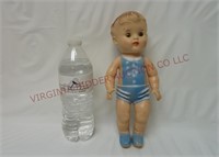 1950's Sun Rubber Vinyl Baby Doll w Molded Hair