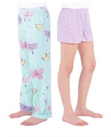 Munki Munki Girls' LG 2-Piece Sleep Bottoms,