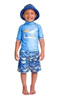 UV Skinz Boys' 4T 3-Piece Swimwear Set, Blue