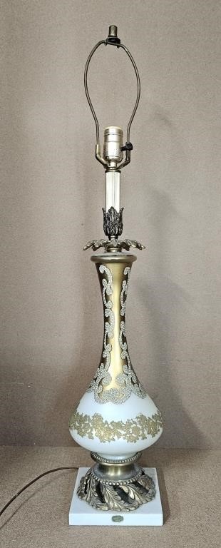 Ivory Gold 19th Century French Table Lamp