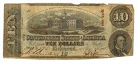 Series 1863 Confederate States $10 Large Note