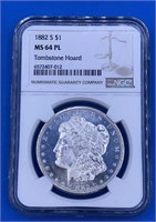1882-S Morgan Silver Dollar, MS 64 PL