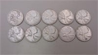 (10) Canadian Silver Quarters / $0.25