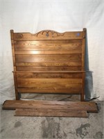 Antique Bed: Headboard, Footboard, Rails & Slots