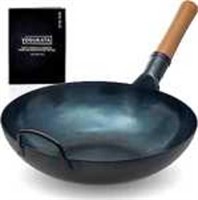 Flat Bottom Wok Pan - Carbon Steel Cookware