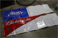 (2) BudLight Plastic Banners