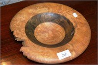 Carved burr elm bowl,