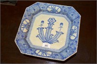 Oriental blue & white platter,