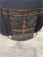 HUGE FIREPLACE SCREEN METAL W/ HOOKS