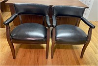 Leather Office Chairs with Nail Head Trim