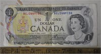 1973 Canada 1 dollar bank note