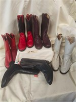Assorted mix match boots