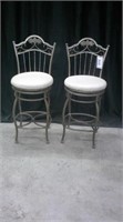 PAIR OF METAL BARSTOOLS 30'