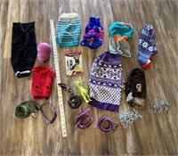 Basket of Dog Toys and Dog Clothes
