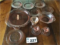 PINK DEPRESSION DISHES