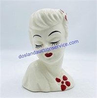 Lady Head Porcelain Vase