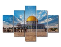 5 Pieces Jerusalem Paintings Canvas Wall Art Mosq
