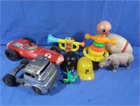Vintage Toys-Little Tooter Trumpet, Cars,
