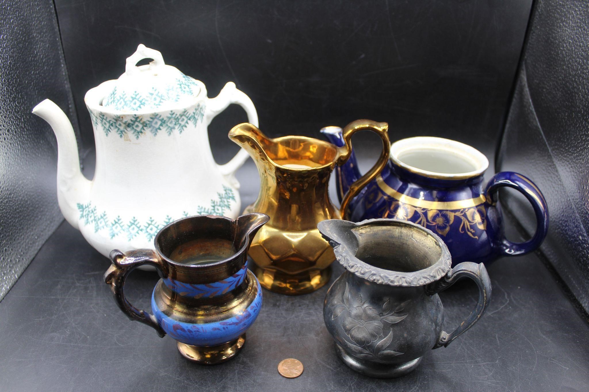 Early Williams Co., Hall Teapots & Wade Pitcher+++