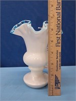 Fenton Aqua Crest Weil Vase
