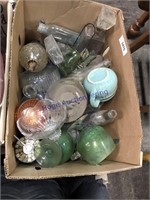 ASSORTED BOTTLES, OTHER GLASSWARE