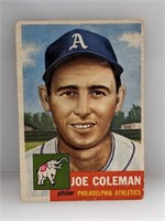 1953 Topps #279 Joe Coleman (HN) Athletics Crease