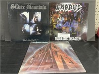 3 Rare promotional Copies of metal LP Albums.