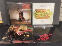 Four heavy metal LP Albums, and the blues rock