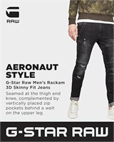(N) RAW Mens Rackam 3D Skinny Fit Jeans