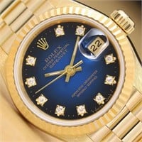 Rolex Ladies President Diamond 18 Kt Watch