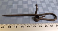 Rare 18th century hand wrought candle holder