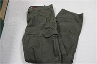 Wranglers Green Cargo Pants 33x32