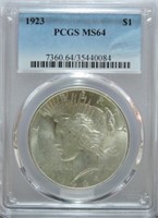 1923 Peace dollar PCGS MS64