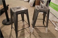 New 2 metal bar stools, scratched