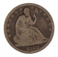 1862 Seated Liberty Silver Half Dollar *Civil War