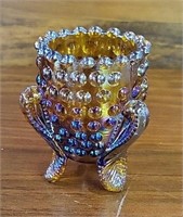 Kanawha Strawberry Hobnail Footed Toothpick Holder