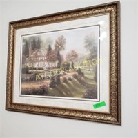 Large picture in antique gold frame