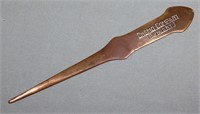 Heintz Bronze & Sterling Overlay Letter Opener