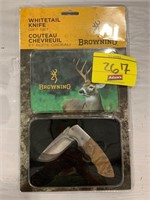 SEALED BROWNING WHITE TAIL DEER KNIFE