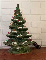 Decorative Glass Light-Up Christmas Tree for
