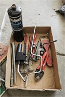 Propane cylinder (full), wire cutters, Torch
