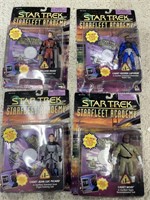 1996 Starfleet Academy figurines four PCs